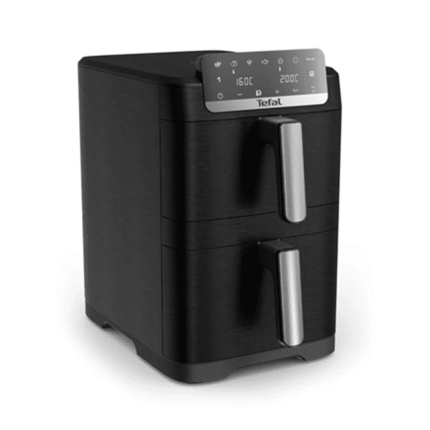 TEFAL Double Basket Airfryer | EY7528E0 Easy Fry Crispy Stack | Power 2700 W | Capacity 6 L + 4 L | Black