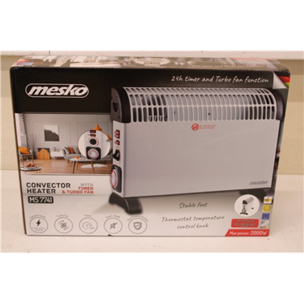 SALE OUT. Mesko MS 7741w Convector Heater with Timer and Turbo Fan