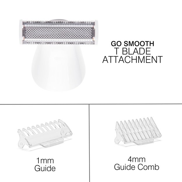 Rio Go Smooth 4-In-1 Lady Shaver & Bikini Trimmer, White