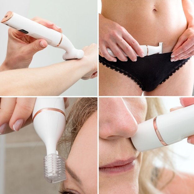 Rio Go Smooth 4-In-1 Lady Shaver & Bikini Trimmer, White