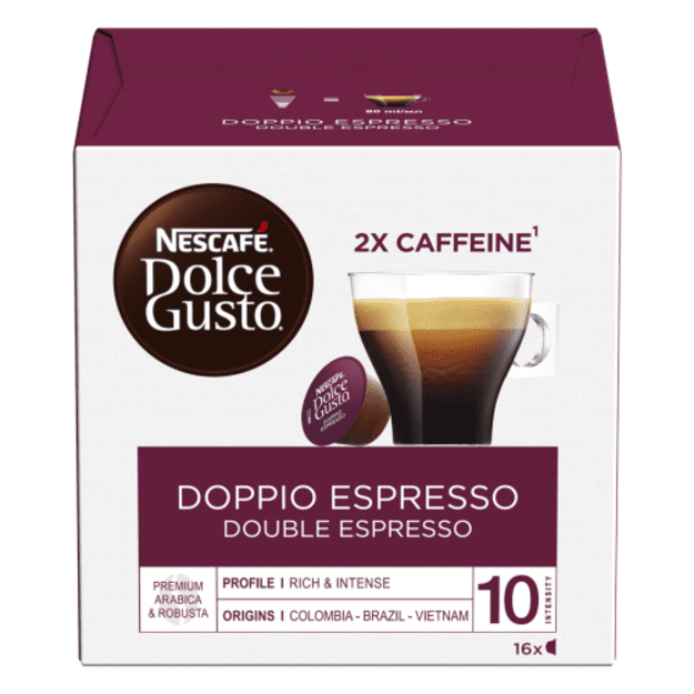 Nescafe Dolce Gusto Doppio Espresso kava, 16 kapsulių dėžutėje