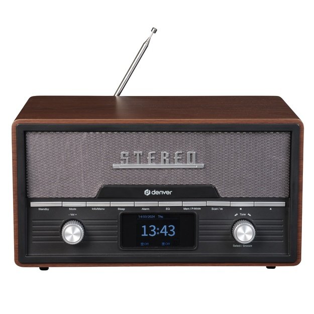Retro radio Denver MDA-525DW dark wood