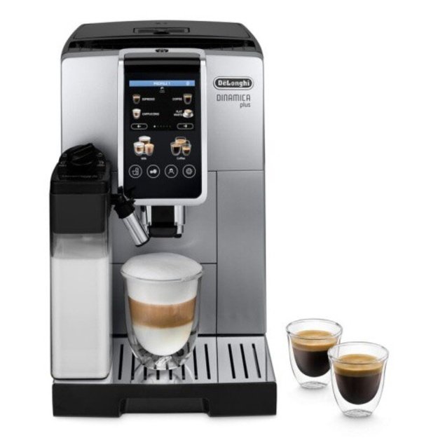 DeLonghi Dinamica Plus (ECAM380.85.SB) Kavos aparatas, Silver Black