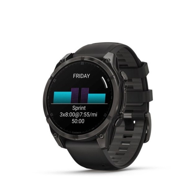 Garmin fenix 8 3.56 cm (1.4 ) AMOLED 47 mm Digital 454 x 454 pixels Touchscreen Black Wi-Fi GPS (satellite)