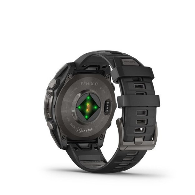 Garmin fenix 8 3.56 cm (1.4 ) AMOLED 47 mm Digital 454 x 454 pixels Touchscreen Black Wi-Fi GPS (satellite)