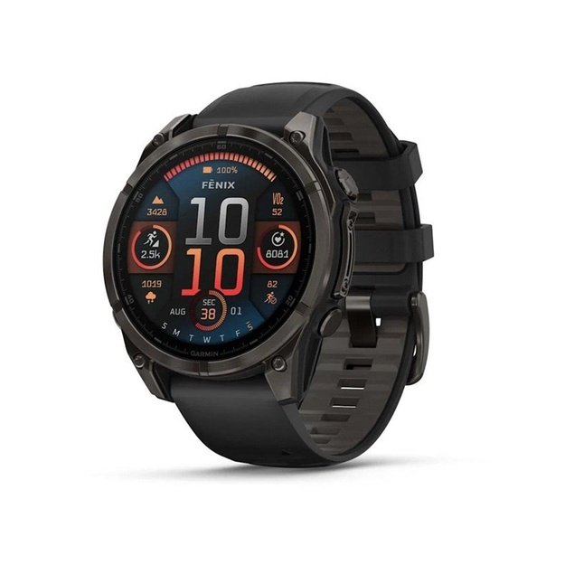 Garmin fenix 8 3.56 cm (1.4 ) AMOLED 47 mm Digital 454 x 454 pixels Touchscreen Black Wi-Fi GPS (satellite)