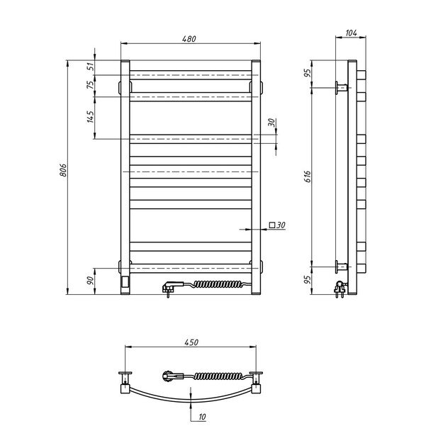 El.rank&scaron;luosčių džiovintuvas Navin Avalon 480*800 Sensor de&scaron;inė baltas 12-103053-4880 5