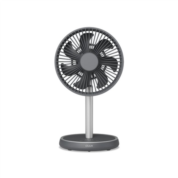 Duux Fan | Rize Flex | Stand Fan | Grey | Diameter 21 cm | Number of speeds 4 | Oscillation | 10 W