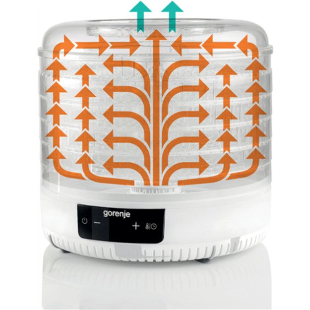 Gorenje | Food Dryer | FDK500GCW | Power 380 W | Number of trays 5 | Integrated timer | White 1