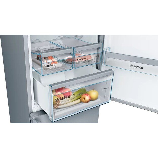 Bosch Serie 4 KGN397IEQ fridge-freezer Freestanding 368 L E Stainless steel 1