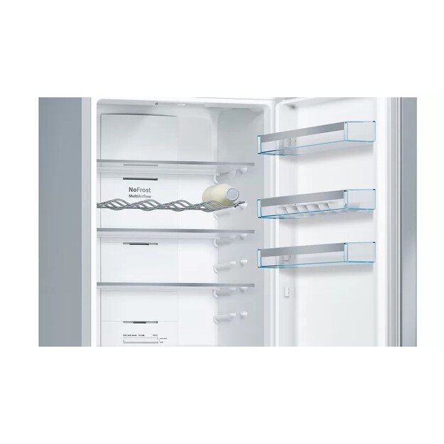 Bosch Serie 4 KGN397IEQ fridge-freezer Freestanding 368 L E Stainless steel 2