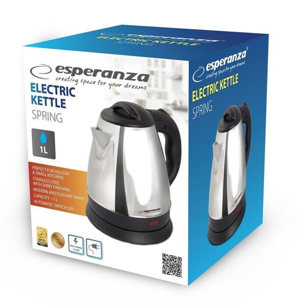 Esperanza EKK116X Electric kettle 1 L 1350 W Inox 1