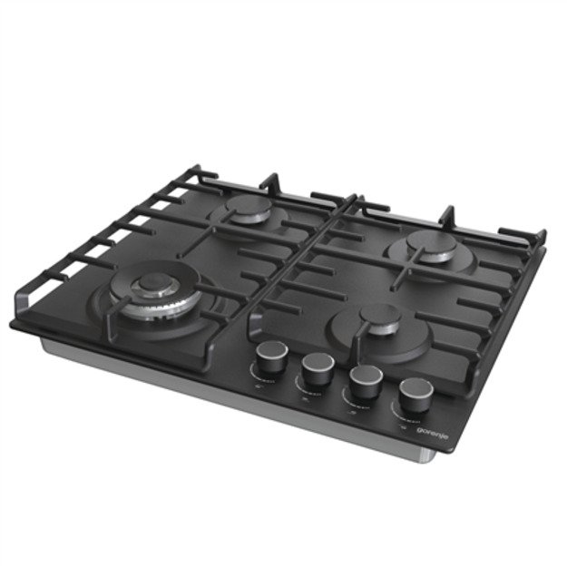 Gorenje | Hob | GW642AB | Gas | Number of burners/cooking zones 4 | Rotary knobs | Black 6
