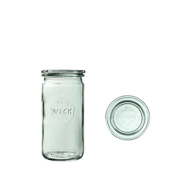 Cylinder jar, 340 ml, with lid, Zylinder, 6 pcs
