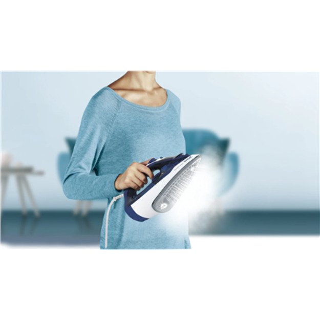 TEFAL | FV2838E0 | Steam Iron | 2400 W | Water tank capacity 270 ml | Continuous steam 40 g/min | Blue/White 2