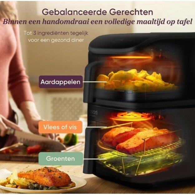 Gruzdintuvė 10.8L Cosori black 8