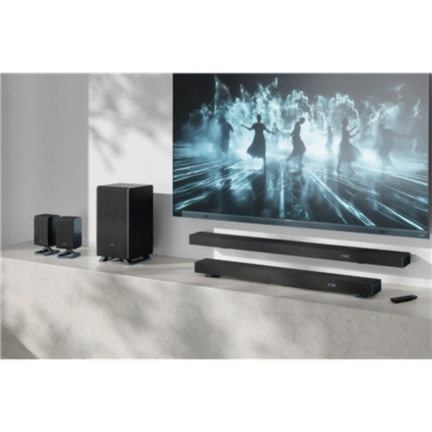 Sharp | 5.1.2 Dolby Atmos/DTS:X Soundbar with Wireless Subwoofer | HT-SBW55121(BK) | Bluetooth 1