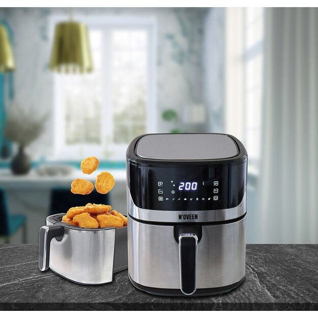 Hot air fryer NOVEEN AF550 6.5 l 1600 W Black, Silver 1