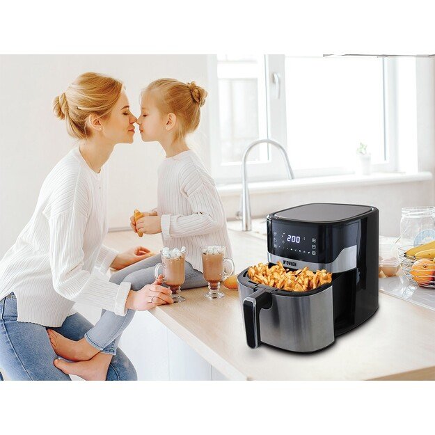 Hot air fryer NOVEEN AF550 6.5 l 1600 W Black, Silver 2