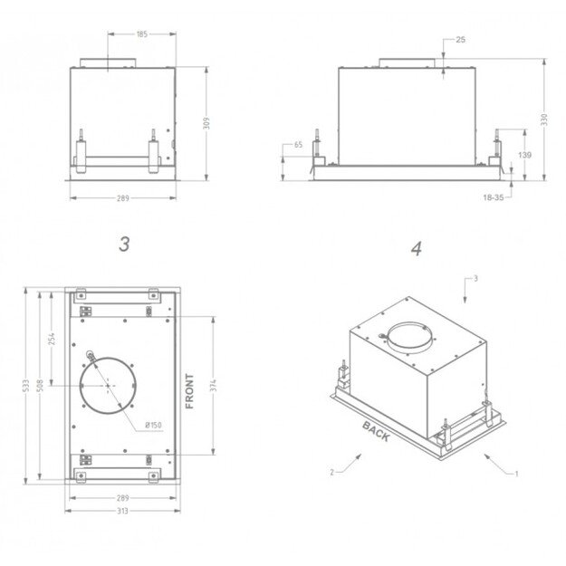 NOVY Crystal 26052 Canopy, 60 cm