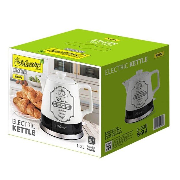 Maestro MR-072 electric kettle 1.2 L White 1200 W 1