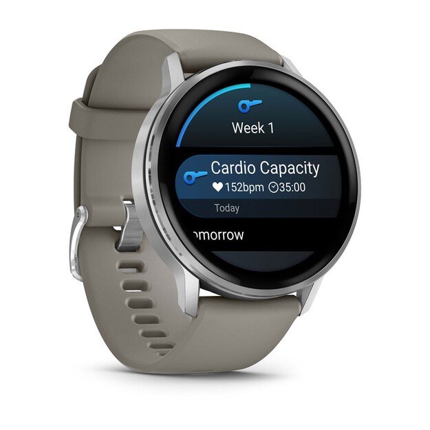Garmin Venu 4 3.56 cm (1.4 ) AMOLED 45 mm Digital 454 x 454 pixels Touchscreen Silver Wi-Fi GPS (satellite) 4