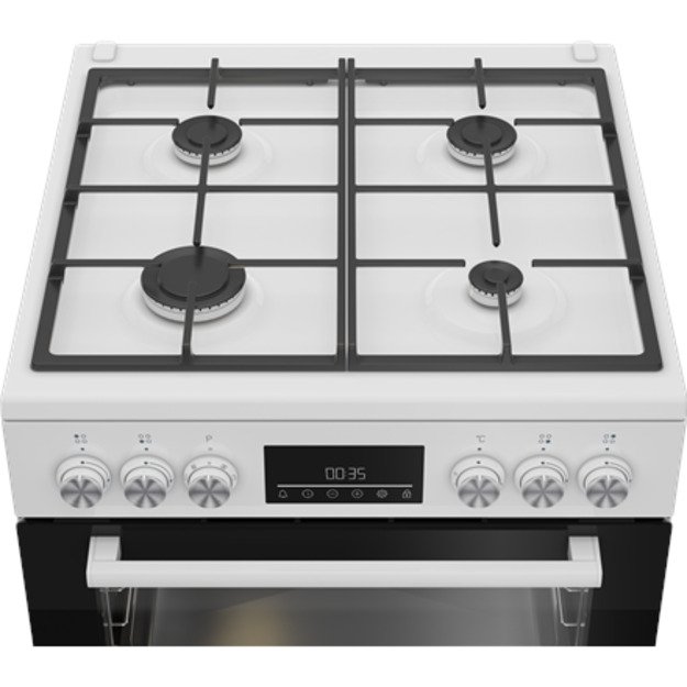 BEKO Cooker | FBM62330GWDTN | Hob type Gas | Oven type Electric | White | Width 60 cm | Grilling | LED | Depth 60 cm | 72 L 4