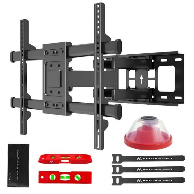 Maclean TV Mount, max VESA 600x400, 32-85 , 60kg, horizontal and vertical angle adjustment, profile 65-390mm, black, MC-789 1