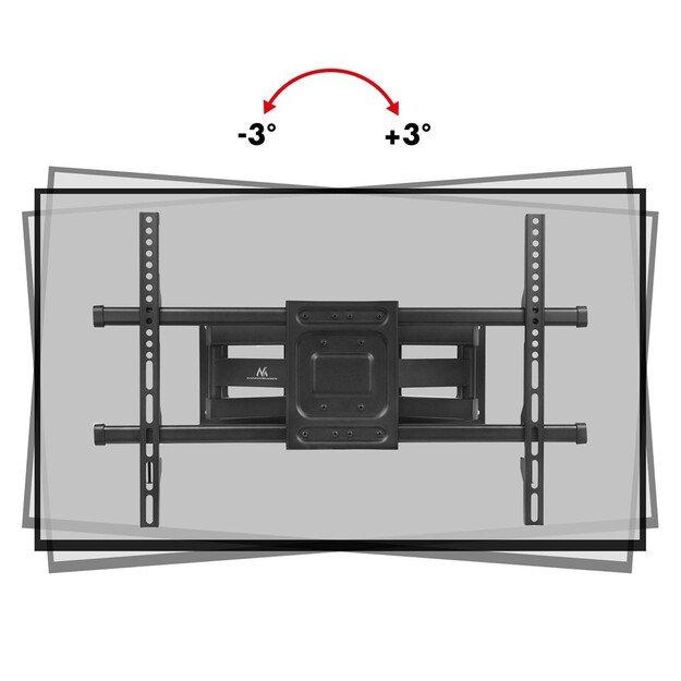 Maclean TV Mount, max VESA 600x400, 32-85 , 60kg, horizontal and vertical angle adjustment, profile 65-390mm, black, MC-789 7