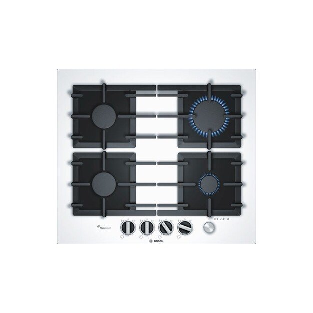 Gas cooktop BOSCH  PPP6A2M90 (4 fields, white color)