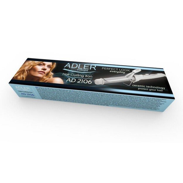 Adler | Hair Curler | AD 2106 | Ceramic heating system | Display | Temperature (min) °C | Temperature (max) 180 °C | Number o