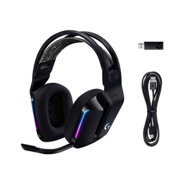 LOGITECH GAMING HEADSET LIGHTSPEED G733 BLACK