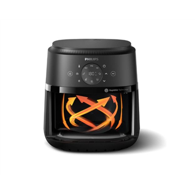 Philips Airfryer | NA221/00 2000 series | Power 1500 W | Capacity 4.2 L | Rapid Air technology | Black/Silver 2