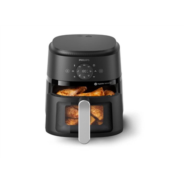 Philips Airfryer | NA221/00 2000 series | Power 1500 W | Capacity 4.2 L | Rapid Air technology | Black/Silver 5