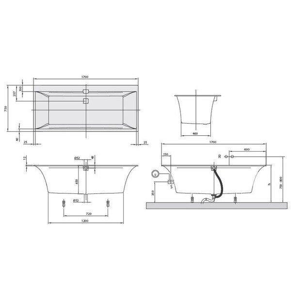 Vonia V&B Squaro Edge 12 Duo UBQ170SQE2DV-01