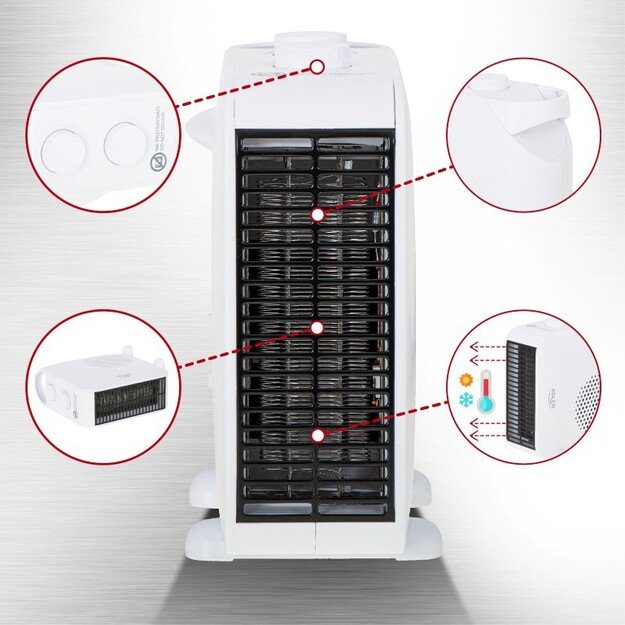 Adler | Heater | AD 7725w | Fan heater | 2000 W | Number of power levels 2 | White | N/A 3