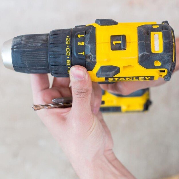 Stanley FMC627D2-QW drill Keyless 1800 RPM Black, Yellow