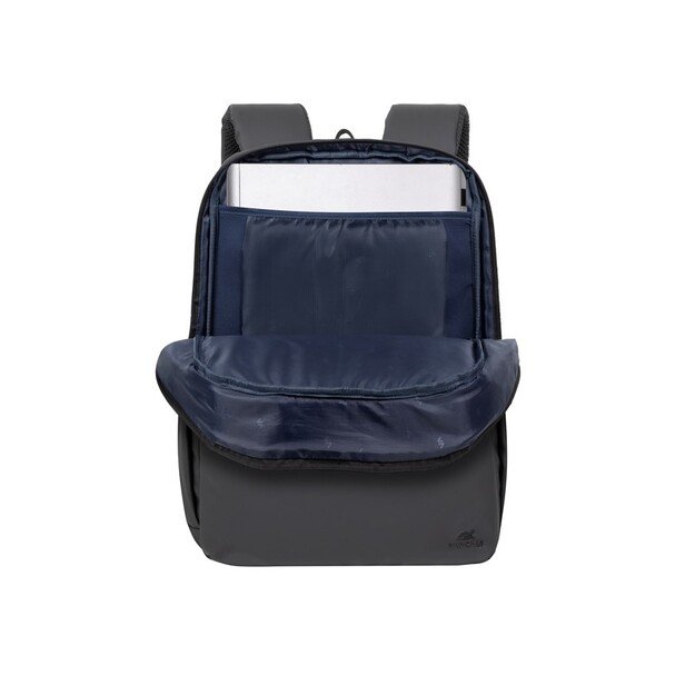 RIVACASE 8435 backpack for laptop 17.3  Tegel ECO, black, waterproof material, eco rPet, pockets for smartphone, documents, 11