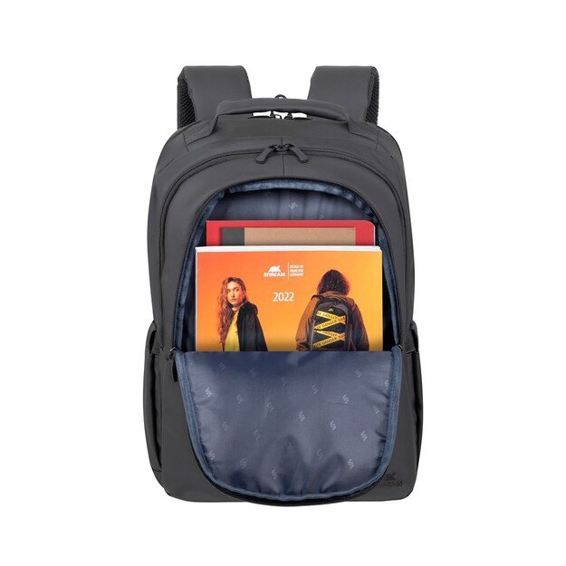 RIVACASE 8435 backpack for laptop 17.3  Tegel ECO, black, waterproof material, eco rPet, pockets for smartphone, documents, 5
