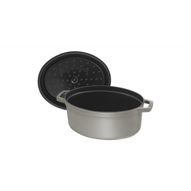STAUB Oval cast iron pot 3.2l graphite 2