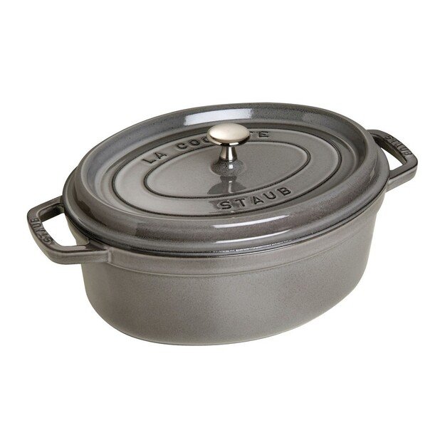 STAUB Oval cast iron pot 3.2l graphite 1