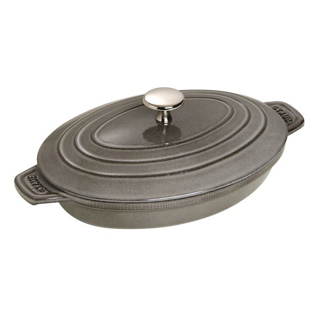 Oval baking dish with lid Staub - Graphite 1