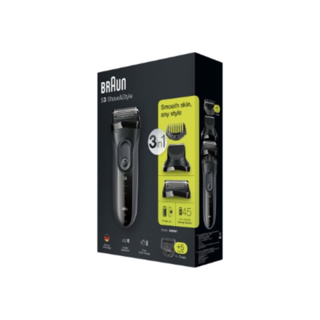 Braun Shave&Style Shaver | 3000BT Series 3 | Operating time (max) 45 min | NiMH | Black 9