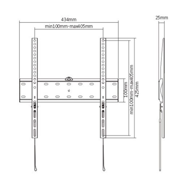 GEMBIRD WM-55F-02 TV wall mount fixed 32-55inch up to 40 kg