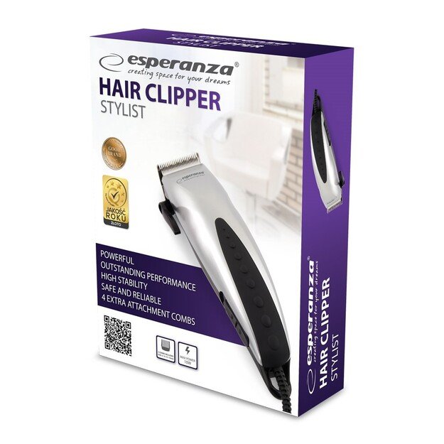 Shaver for cutting Esperanza EBC003 Stylist (silver color) 1