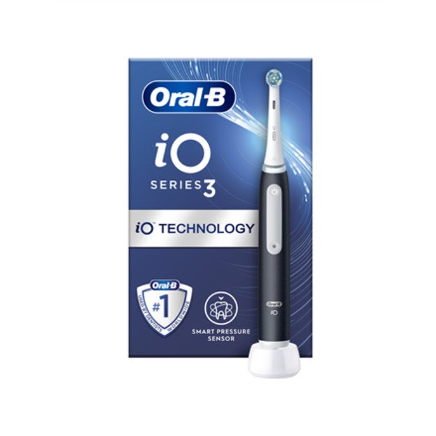 Oral-B | iO3 Series | Electric Toothbrush | Rechargeable | For adults | Matt Black | Number of brush heads included 1 | Number o