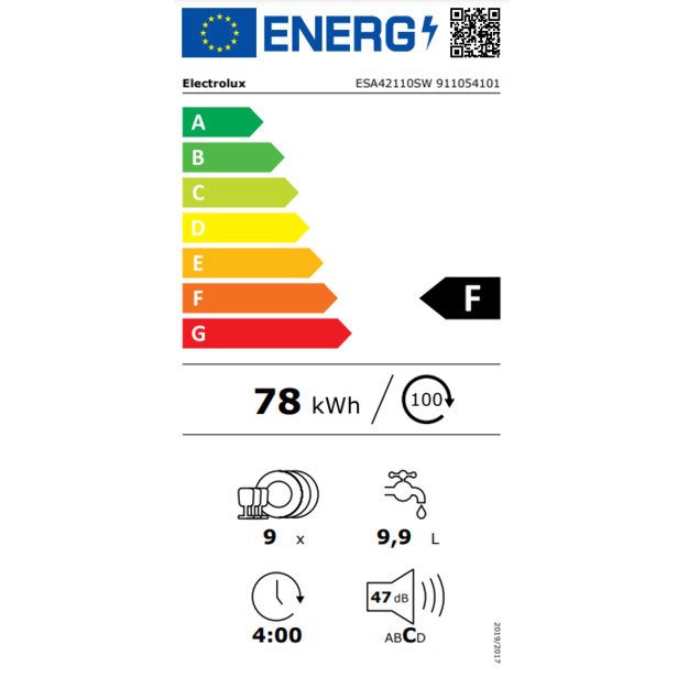 Indaplovė ELECTROLUX ESA42110SW