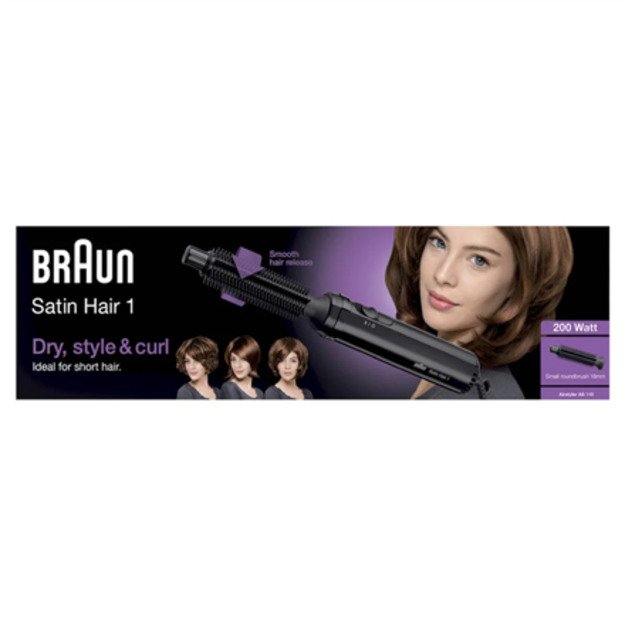 Braun | Hair Styler | AS110 Satin Hair 1 | Warranty 24 month(s) | 200 W | Black