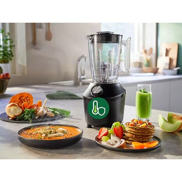 Blender | HR2291/01 3000 Series | Tabletop | 600 W | Jar material Glass | Jar capacity 2 L | Ice crushing | Black