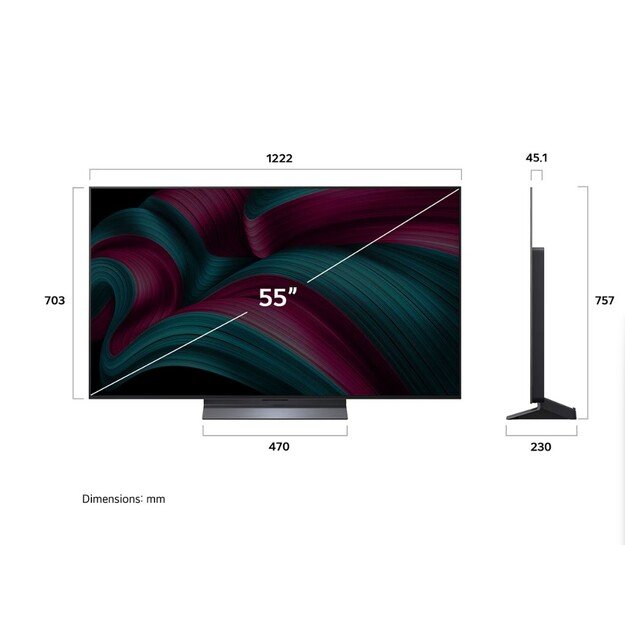 OLED televizorius LG evo AI C5 4K Smart, 55C51LA, OLED55C51LA